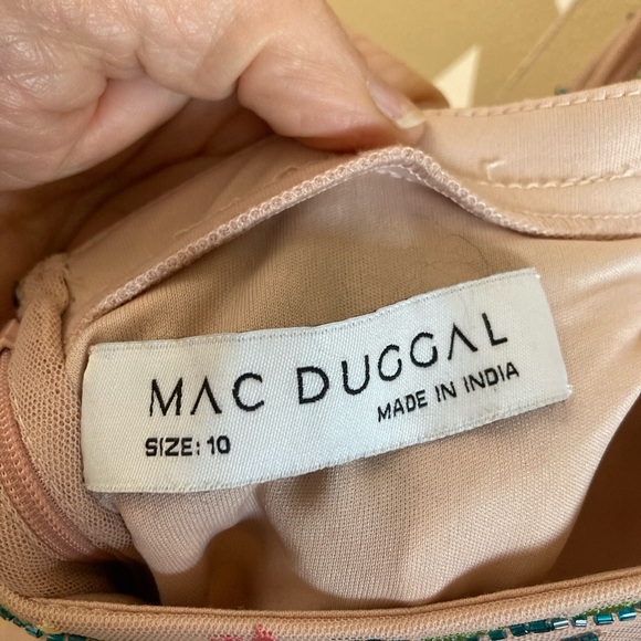 Mac Duggal Pastel Floral Embroidered Gown - Picture 9 of 14